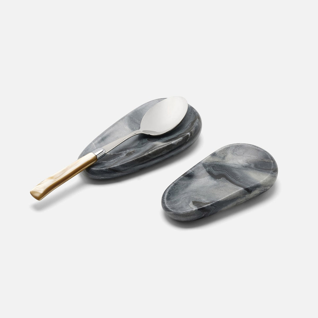 Neya Gray Spoon Rest Marble Set/2
