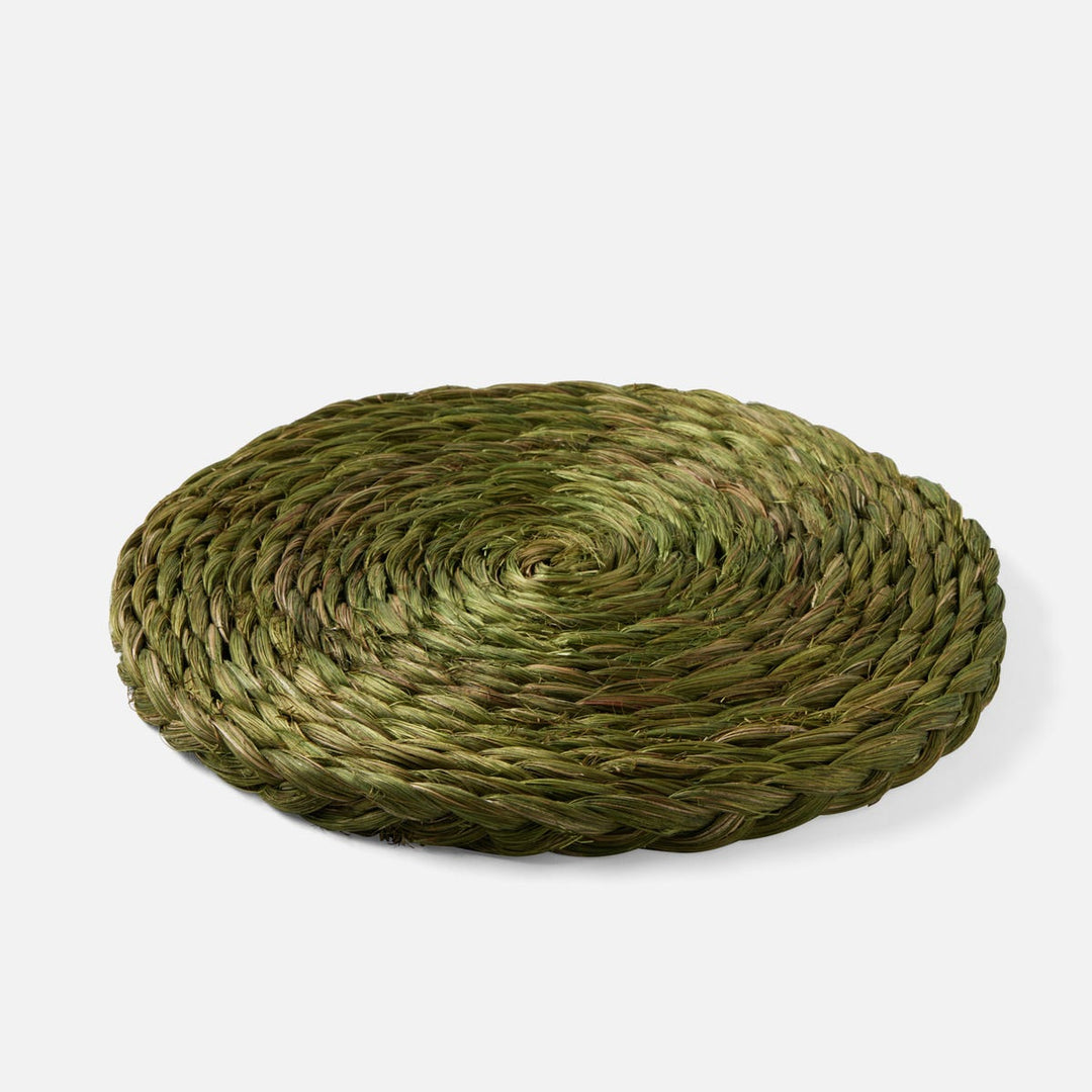 Reid Green Round Pot Trivets Abaca Set/2