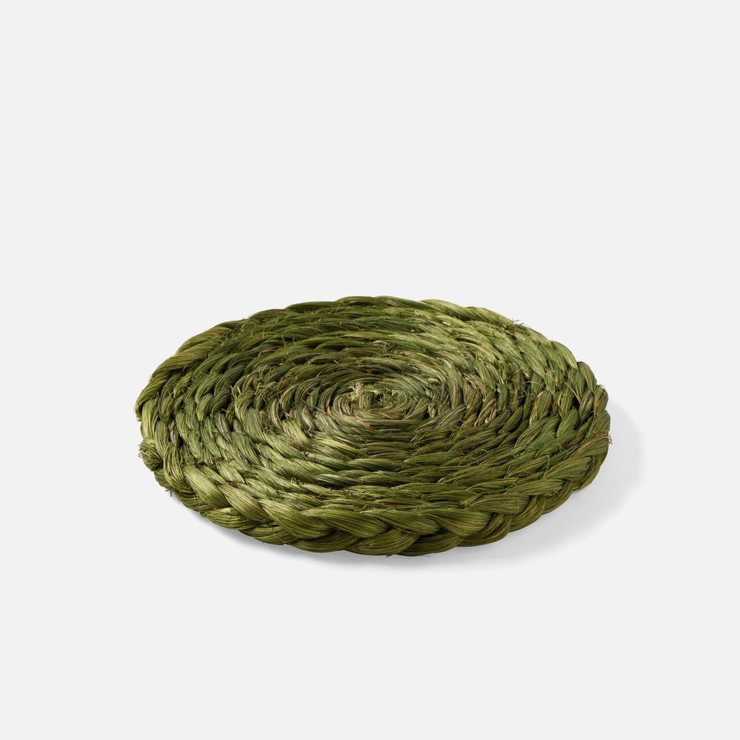 Reid Green Round Pot Trivets Abaca Set/2