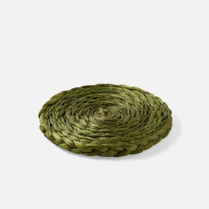 Reid Green Round Pot Trivets Abaca Set/2