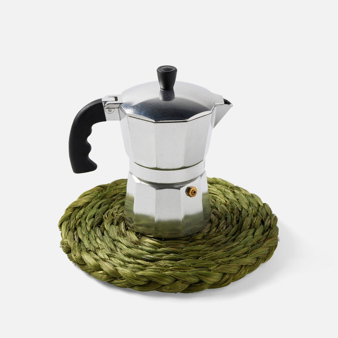 Reid Green Round Pot Trivets Abaca Set/2