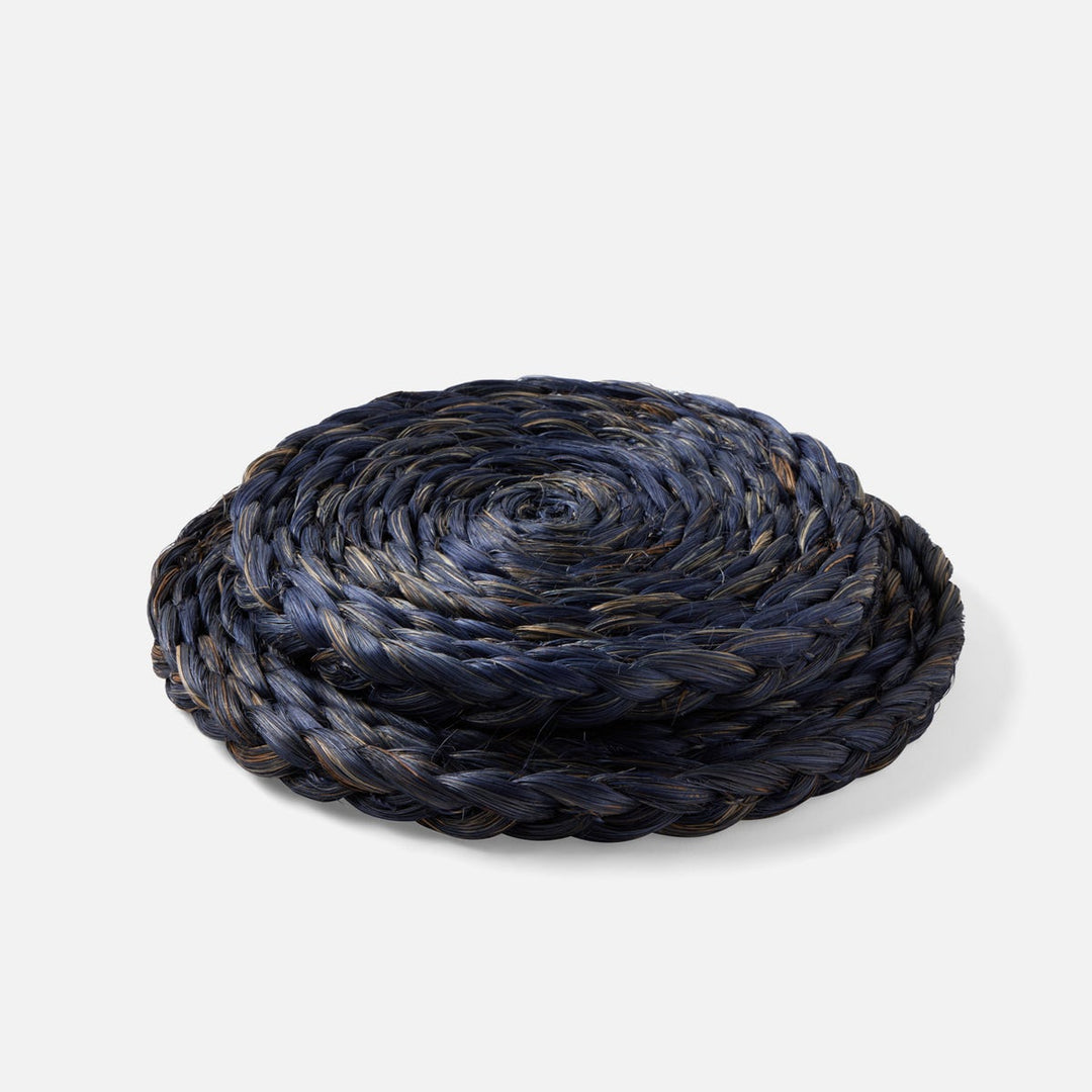 Reid Navy Round Pot Trivets Abaca Set/2