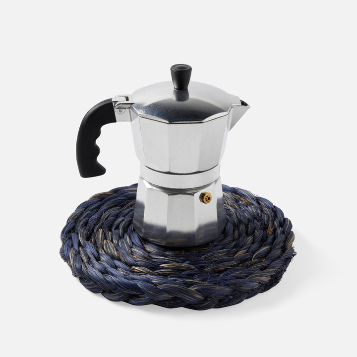 Reid Navy Round Pot Trivets Abaca Set/2