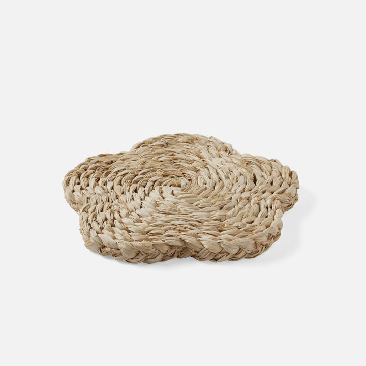 Romy Natural Pot Trivets Raffia Set/2