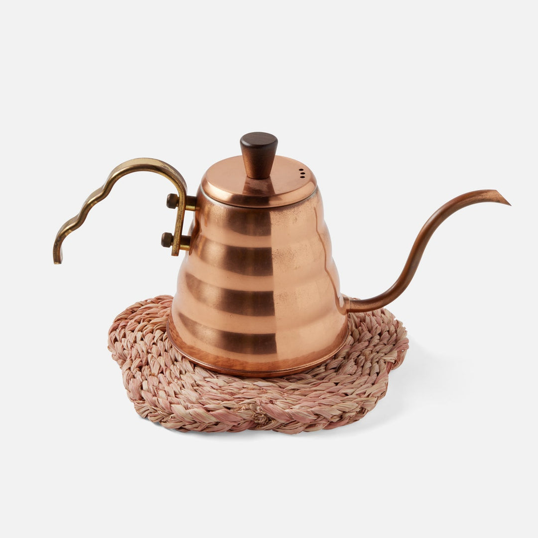 Romy Light Pink Pot Trivets Raffia Set/2