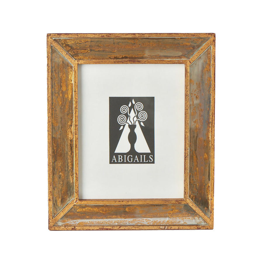 Wood Frame with Antiqued Mirror, Large-ABIGAILS-ABIGAILS-524937-Decorative Objects-1-France and Son