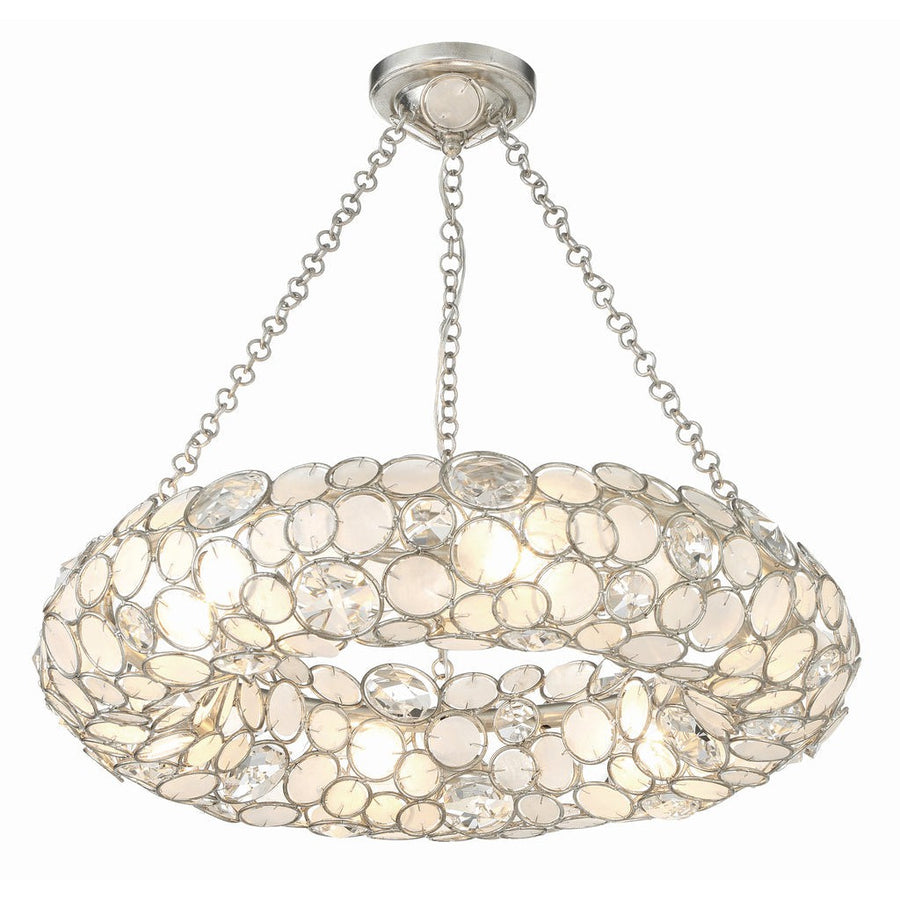 Palla 6 Light Chandelier-Crystorama Lighting Company-CRYSTO-525-SA-Chandeliers-1-France and Son