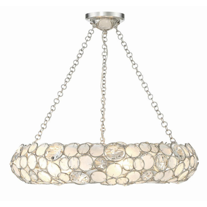 Palla 6 Light Chandelier-Crystorama Lighting Company-CRYSTO-525-SA-Chandeliers-3-France and Son