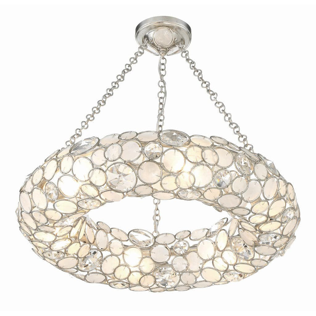 Palla 6 Light Chandelier-Crystorama Lighting Company-CRYSTO-525-SA-Chandeliers-4-France and Son