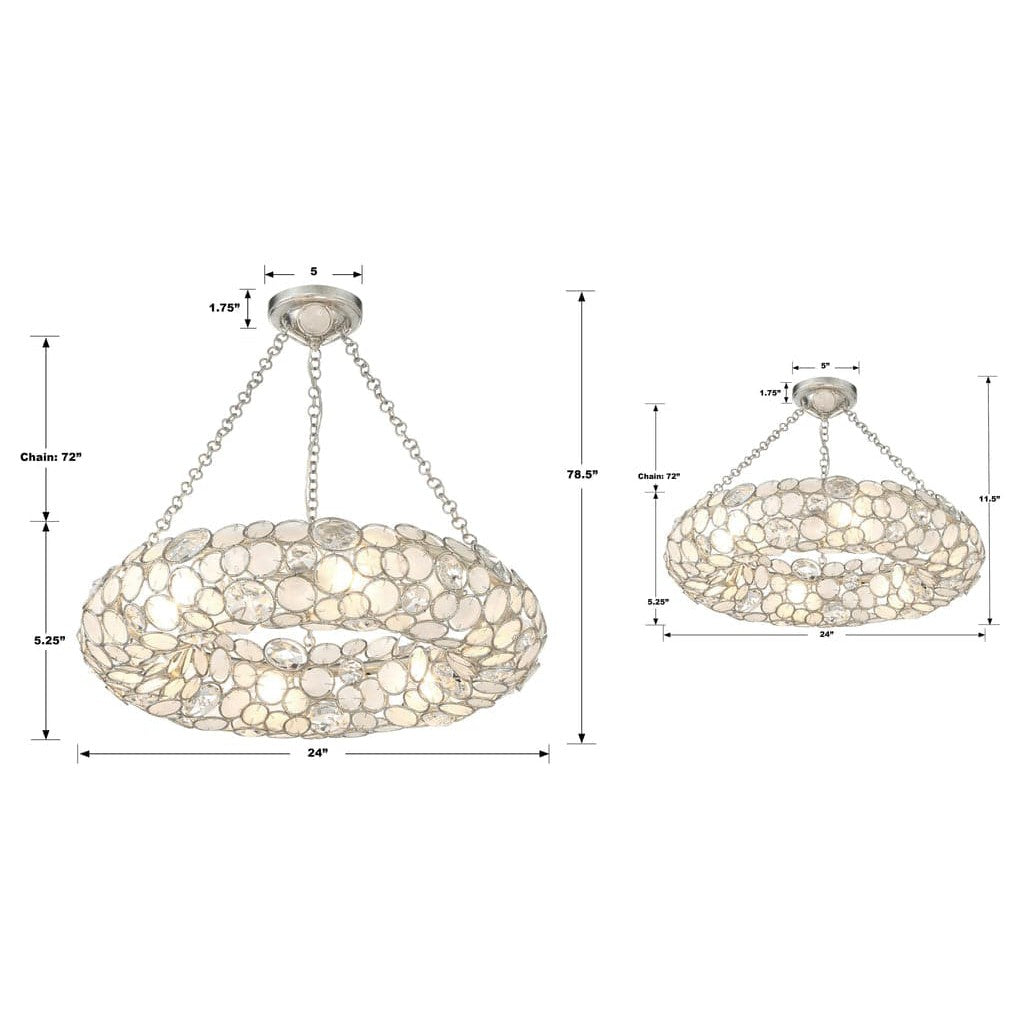 Palla 6 Light Semi Flush-Crystorama Lighting Company-CRYSTO-525-SA_CEILING-Flush Mounts-3-France and Son