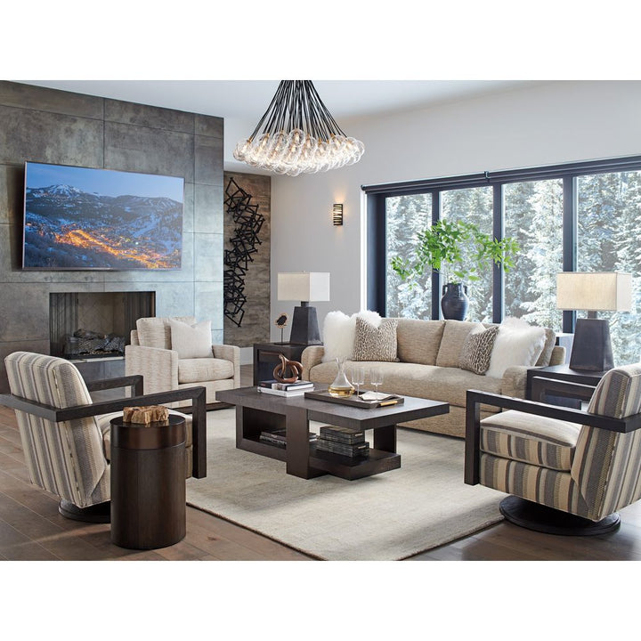 Side Tables Black Diamond Round End Table - Mocha