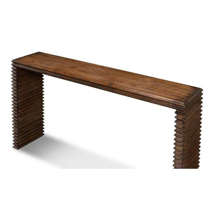 Console Tables Stacked Console Table - French Brown Finish