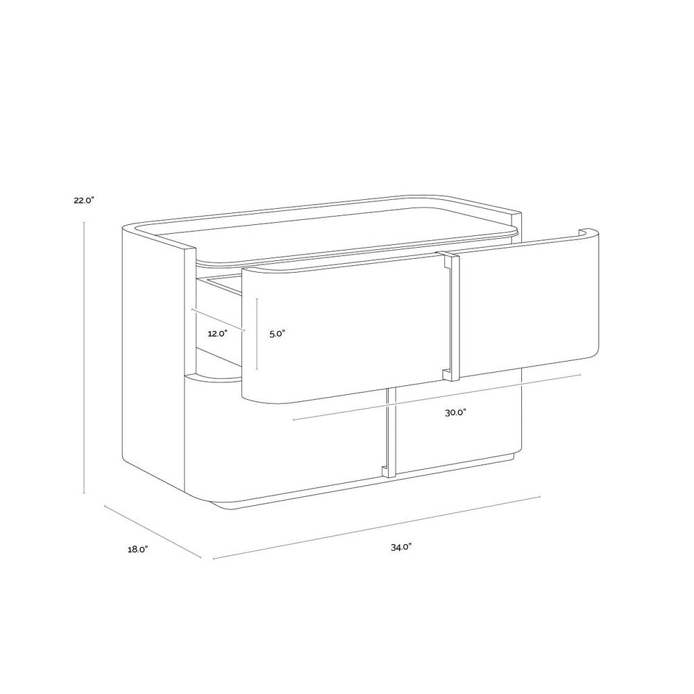 Jamille Nightstand - Large - Cognac