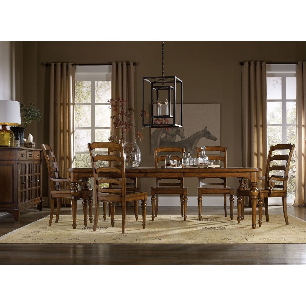 Dining Tables Tynecastle Rectangle Leg Dining Table with Two 18'' Leaves