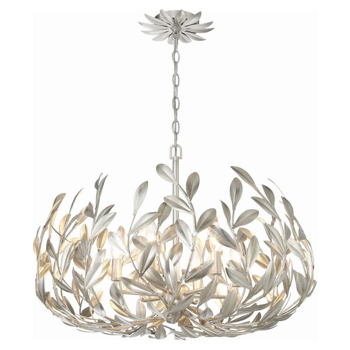 Broche 6 Light Chandelier-Crystorama Lighting Company-CRYSTO-533-SA-ChandeliersSilver-9-France and Son