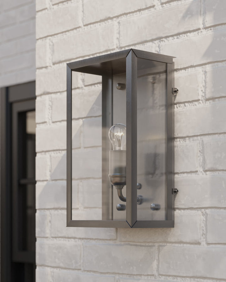 Outdoor Wall Sconces Royster Silver Outdoor Wall Sconce