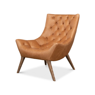 Lola Leather Chair-SARREID-SARREID-53487-Lounge Chairs-1-France and Son