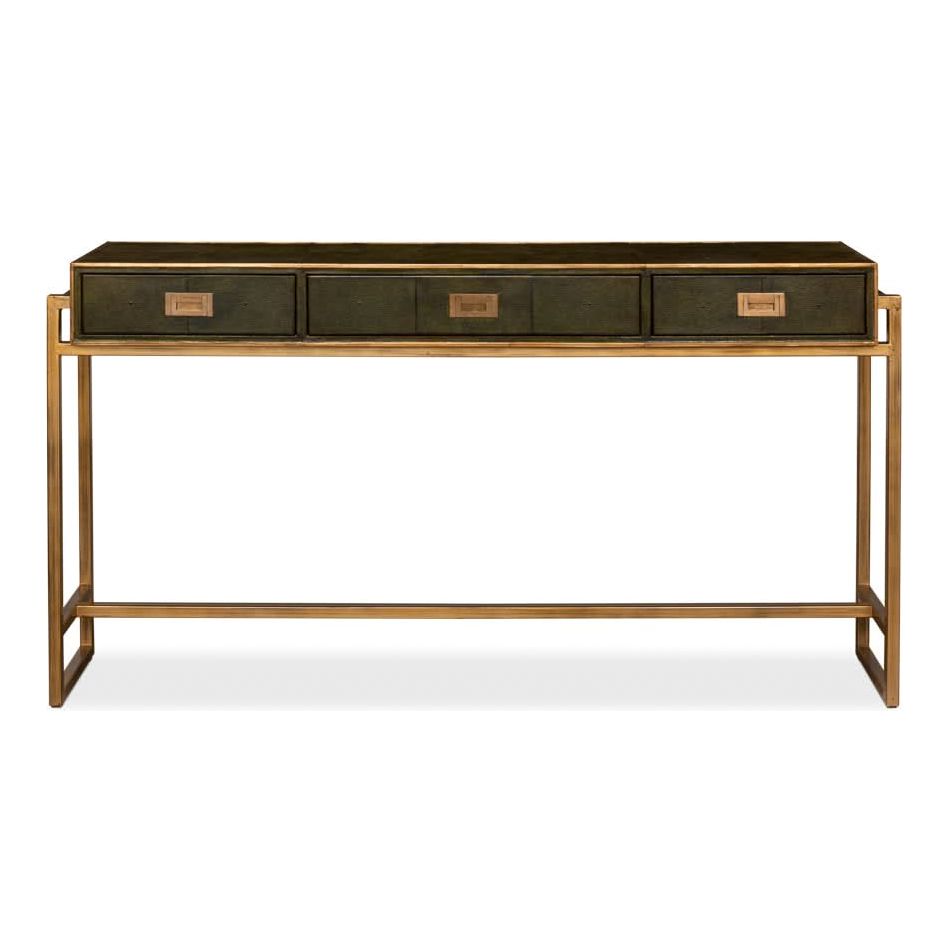 Shagreen Console Table Leaf France Son Shagreen console table leaf france son