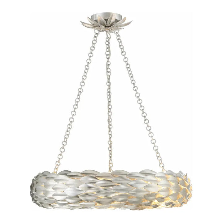 Broche 6 Light Pendant-Crystorama Lighting Company-CRYSTO-536-SA-PendantsAntique Silver-7-France and Son