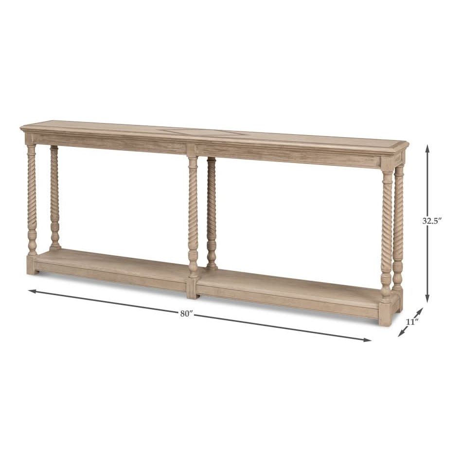 Sierra Equestrian Console Table, Barn Grey