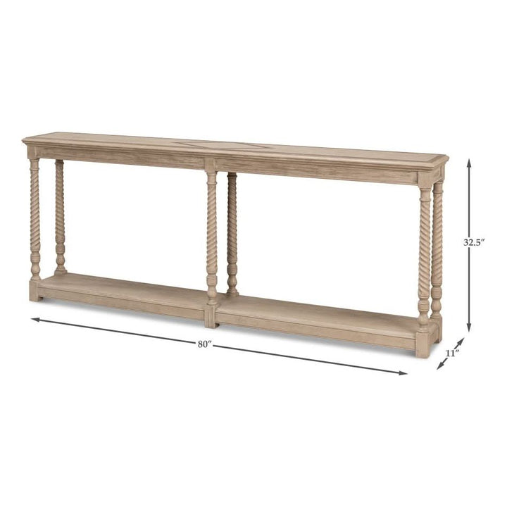 Sierra Equestrian Console Table, Barn Grey