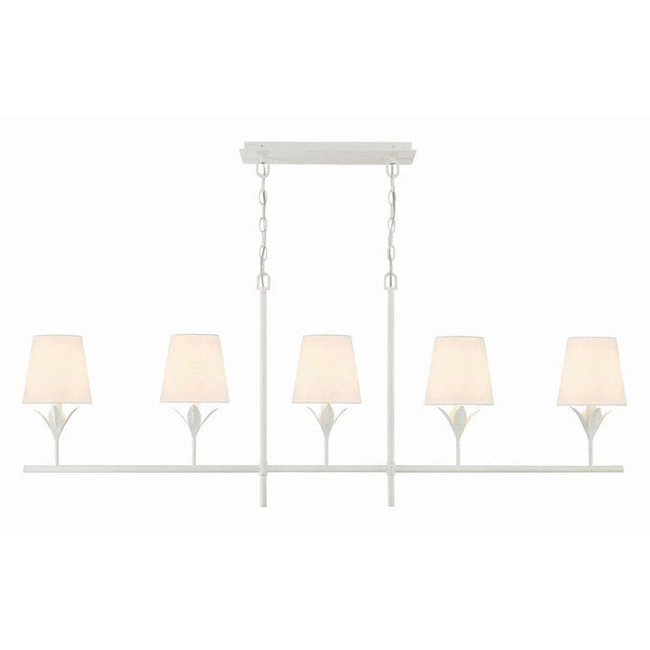 Broche 5 Light Chandelier-Crystorama Lighting Company-CRYSTO-537-MT-ChandeliersMatte White-2-France and Son