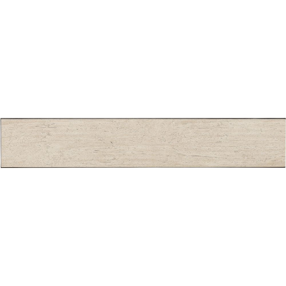 Console Tables 5373 Travertine Console Table W/ Metal Base
