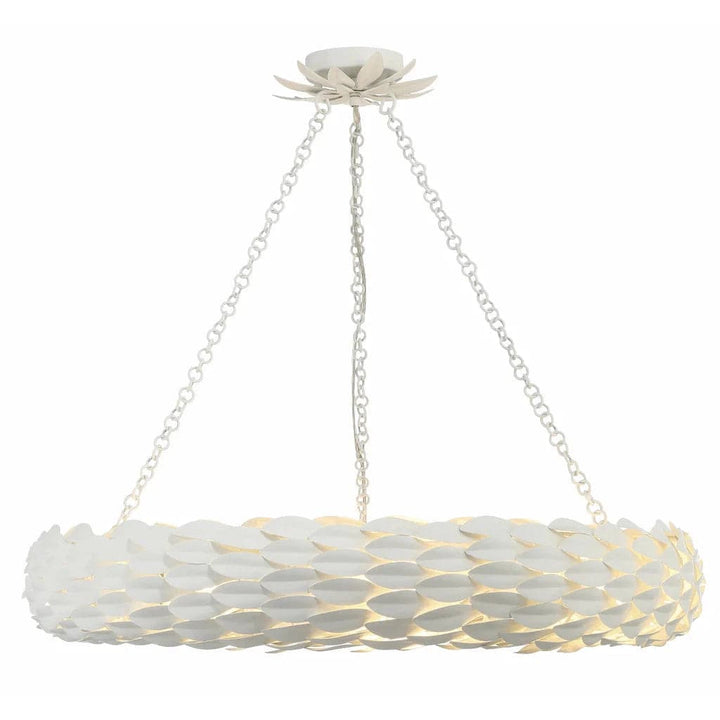 Broche 8 Light Pendant-Crystorama Lighting Company-CRYSTO-538-MT-PendantsMatte white-4-France and Son