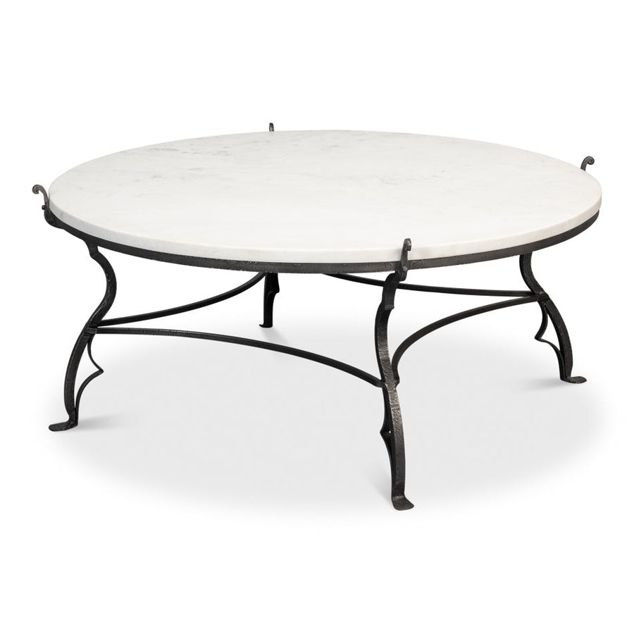Marylin Coffee Table With Marble Top-SARREID-SARREID-53808-Coffee Tables-1-France and Son