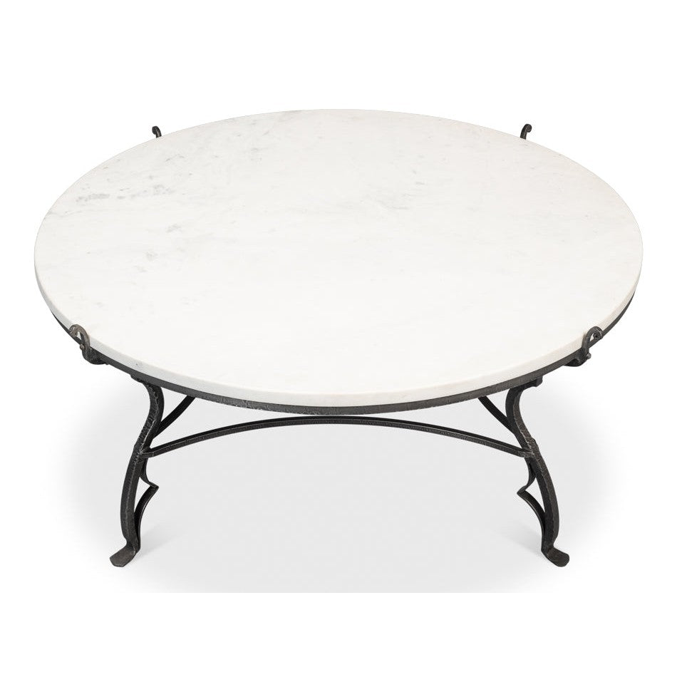 Marylin Coffee Table With Marble Top-SARREID-SARREID-53808-Coffee Tables-2-France and Son