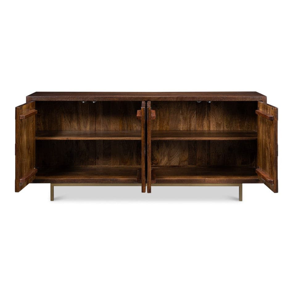 Griglia Four Door Sideboard-SARREID-SARREID-53819-Sideboards & Credenzas-2-France and Son