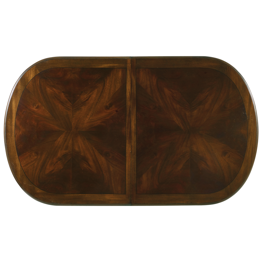 Windsor Leg Oval Extension Dining Table With Two 18'' Leaves - Brown