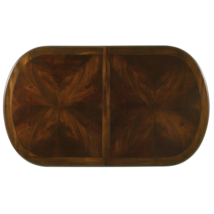 Windsor Leg Oval Extension Dining Table With Two 18'' Leaves - Brown