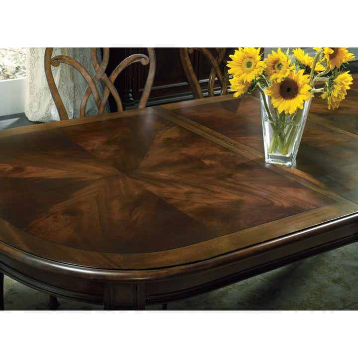 Windsor Leg Oval Extension Dining Table With Two 18'' Leaves - Brown
