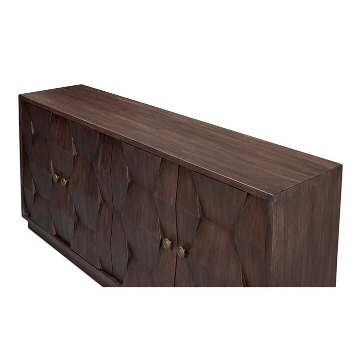 Preston Four Door Sideboard-SARREID-SARREID-53829-Sideboards & Credenzas-3-France and Son