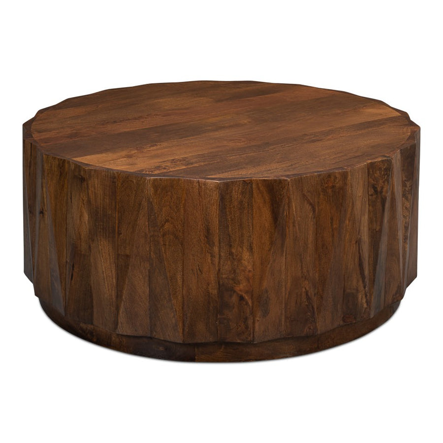 Denali Round Cocktail Table-SARREID-SARREID-53859-Coffee Tables-1-France and Son