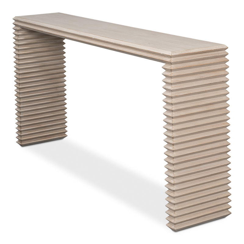 Stacked Console Table-SARREID-SARREID-52765-Console TablesBrown-4-France and Son