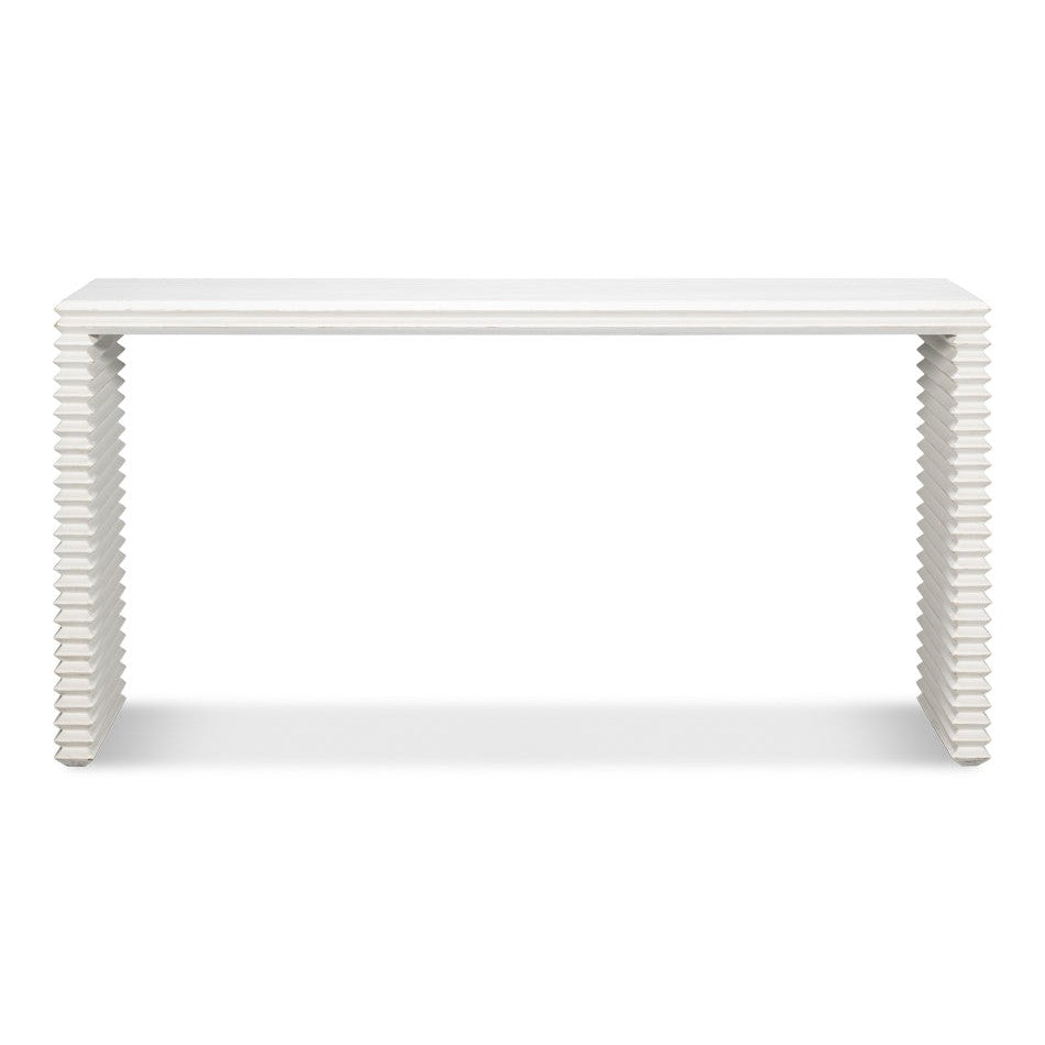 Stacked Console Table-SARREID-SARREID-53860-3-Console TablesWhite-8-France and Son