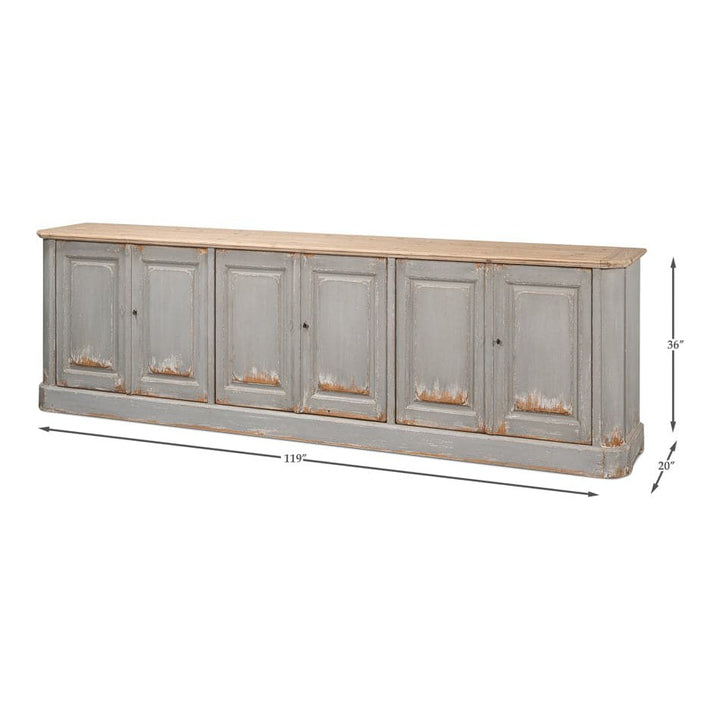 Karlsson Antique Swedish Grey Sideboard