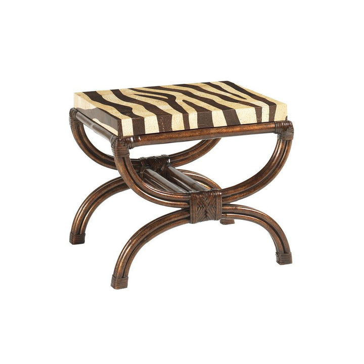 Side Tables Striped Delight Accent Table - Tortoise Shell