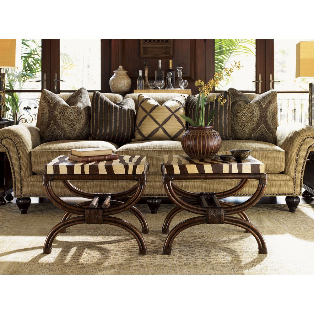 Side Tables Striped Delight Accent Table - Tortoise Shell