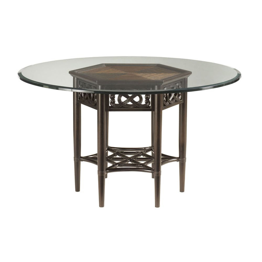 Dining Tables Sugar And Lace Dining Table With 60 Inch Glass Top - Kona Blend