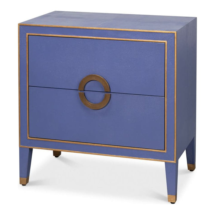 Nightstands Gabriella Two-Drawer Shagreen Nightstand