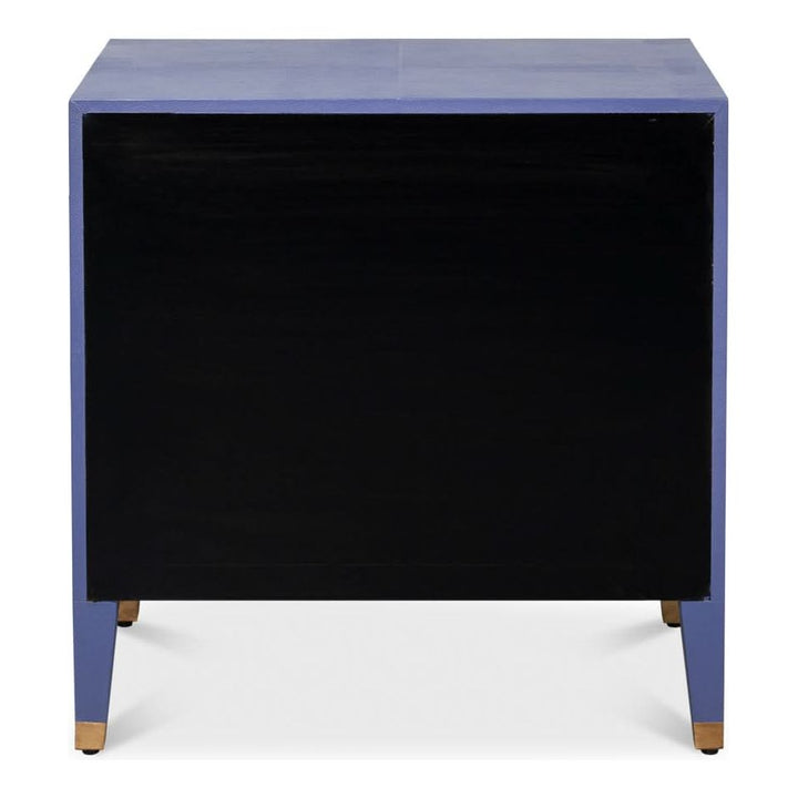 Gabriella Two-Drawer Shagreen Nightstand
