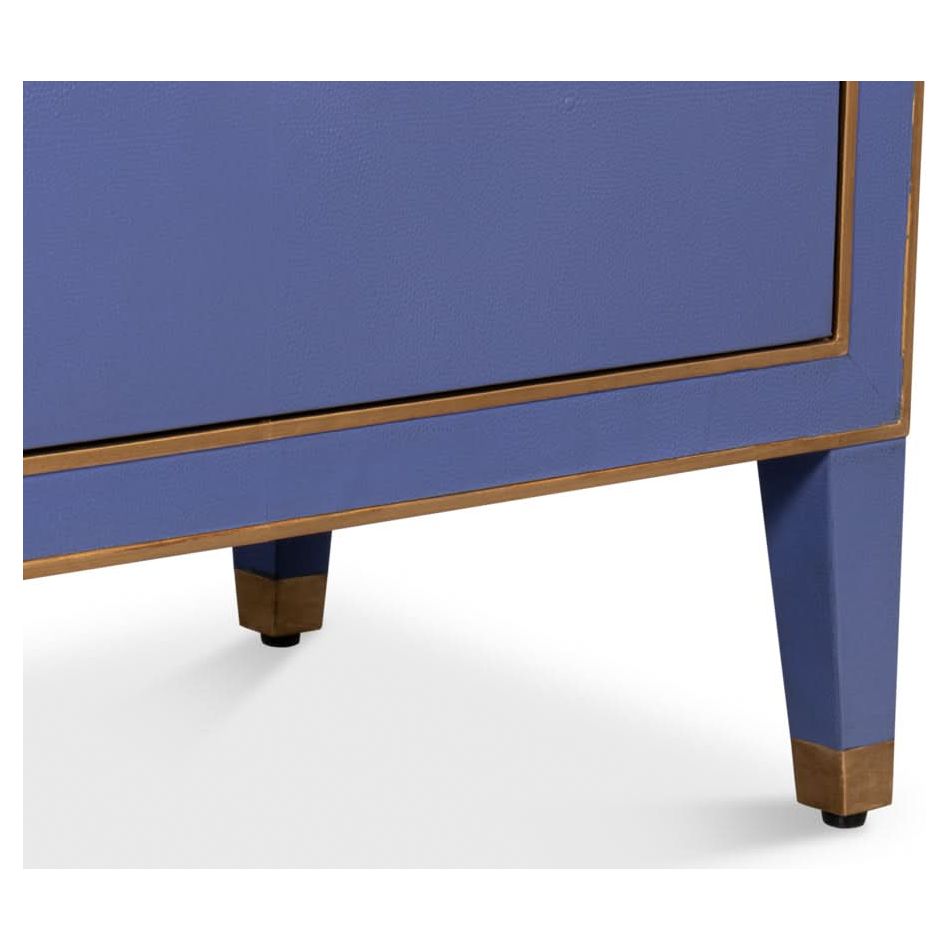 Gabriella Two-Drawer Shagreen Nightstand
