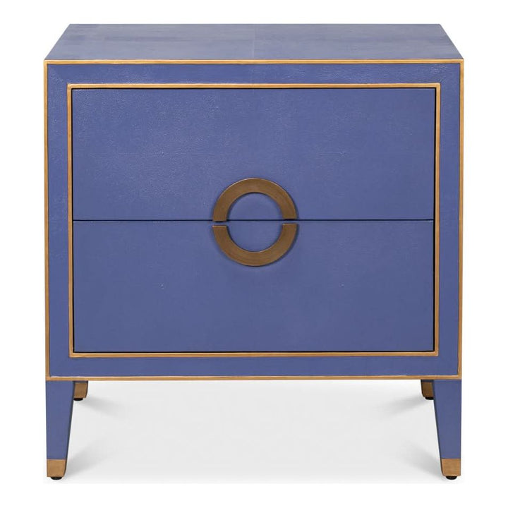 Nightstands Gabriella Two-Drawer Shagreen Nightstand