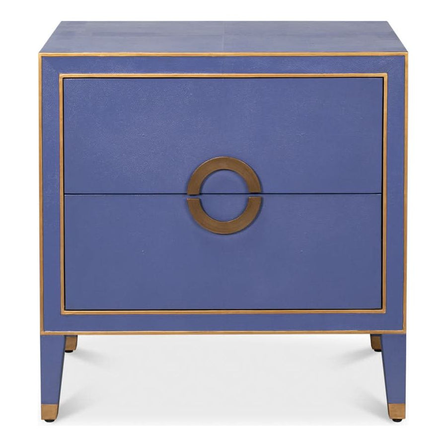 Nightstands Gabriella Two-Drawer Shagreen Nightstand