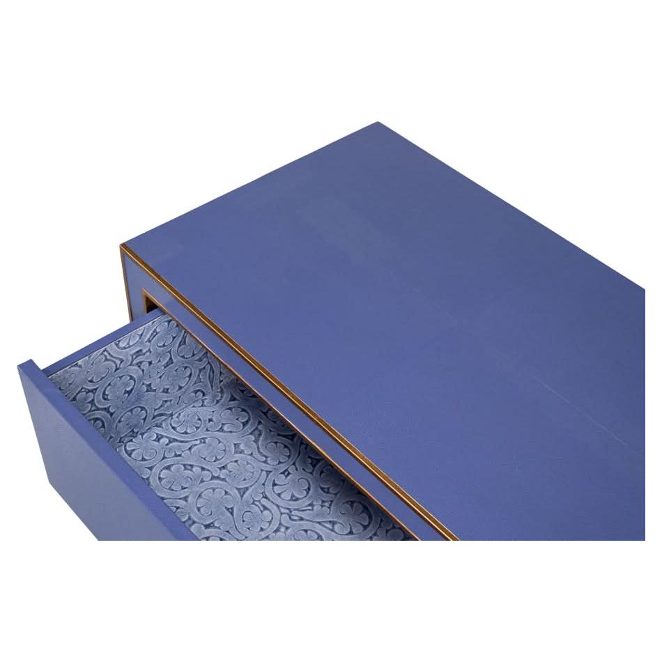 Gabriella Two-Drawer Shagreen Nightstand