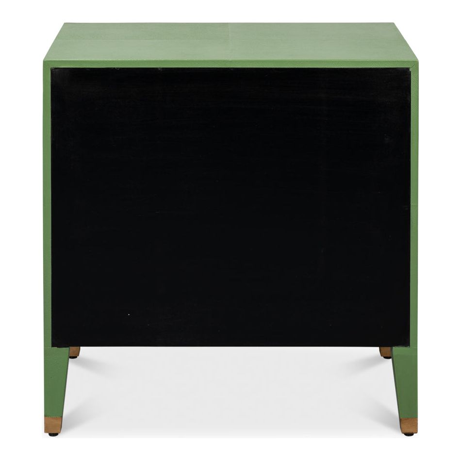 Gabriella Two-Drawer Shagreen Nightstand