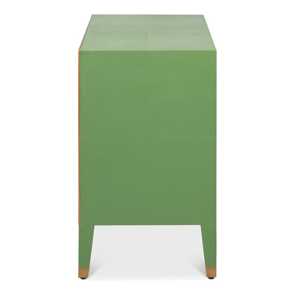 Gabriella Two-Drawer Shagreen Nightstand